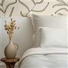 Amqua Set di biancheria da letto in raso makò, 220 x 240 cm + 40 x 80 cm (2 federe), 100% cotone egiziano (certificato), beige/sabbia