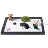 WingFly Zen Garden, Mini Meditazione Rock And Sand Garden con Rastrello per Home Office Rilassamento e Meditazione Home Living Room Ornamenti da Tavola Regalo Artigianale (574)