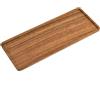 Bhina 1 pezzi Vassoio Decorativo in Legno di Acacia Vassoio da Portata Rettangolare Vassoio in Legno Naturale Piatti Decorativi in Legno Naturale per Alimenti, Frutta, Caffè, Dessert, 30x12x1,1 cm