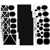 Syhood 9 Fogli 96 Pezzi Patch di Riparazione in Nylon Patch Autoadesiva Toppa per Vestiti di Diverse Dimensioni e Forme Patch di Riparazione per Abbigliamento in Tessuto per Piumini, Vestiti (Nero)