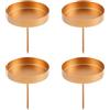 Sprinlot 4 Pezzi Portacandele Corona Avvento, 6 cm Candelabro Corona Dell'Avvento, Retrò Candelabri Natalizi, Supporto Piatto per Candele, per Decorazioni Natale Casa Matrimonio