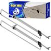 MONTERAL 2 Pezzi Appendiabiti Estraibile per Armadio 450 mm - Barra Appendiabiti Estensibile Realizzato in Acciaio è Compatibile con Vari Tipi di Guardaroba - Garanzia di 10 Anni - MONTERAL