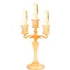 Fulenyi Candelabri in Vetro a 3 Bracci, Elegante portacandele in Vetro Trasparente con 3, centrotavola per Decorazione Domestica, Matrimoni, Feste, Tavolo da Pranzo centrotavola