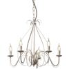 Qazqa giuseppe - Lampadario stile italiano rustico - 5 luce - H 1100 mm - Crema - Design I Rustico - Soggiorno