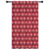 YONGFOTO 107x215cm Natale Tende con asta passante Nordico Classico Fiocchi di neve rossi Vacanze invernali Filtraggio della luce Linguetta posteriore Tenda Per cameretta dei ragazzi Vivaio
