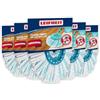 Leifheit Testina di Ricambio Clean Twist Disc Mop Ergo Micro Duo Set di 5, coprimacchia Disc Mop Ergo, Copertura di Ricambio, per mop per Pavimenti Clean Twist Disc Mop Ergo