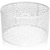 Tissting Paralume Lampada E27 E14, 25 x 16 cm Paralume Cilindro Paralumi Moderna Coprilampada Bianco Ferro Scava Fuori Paralume Lampadario da Terra Paralumi per Lampada da Tavolo Comodino Decorativo