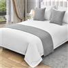 QRGMKL Tinta unita Lavorato A Maglia Bed Runner Copriletto Diamond Bed Sciarpa Coperta di Lusso Biancheria Da Letto Decor Divano Asciugamani per Camera da letto e Hotel-Light Gray||260X60cm for 2m Bed