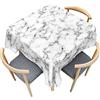 Hearda Tovaglia Antimacchia Rettangolare, Tovaglia da Tavolo Stampata in Marmo Bianco Nero 3D Moderna a Prova di Spruzzi per Decorazione Tavola da Pranzo Cucina Giardino (120x120cm,Grigio Bianco)
