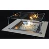 Giordanoshop Bruciatore a Gas GPL da Incasso Effetto Camino 46x46x20 cm 9,7 kW in Acciaio Italkero Square