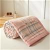 DOTBUY-SHOP Trapuntino Copriletto Estivo Primaverile, Cotone Trapunta Leggera, Motivo a Quadri Piazza Copriletto Trapuntato per Letto Singolo, Letto Matrimoniale (Rosa,150x200cm)