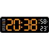 Generico Orologio Da Parete Digitale - Orologio A LED, Timer Montato A Parete | Utilizzare Ampiamente Il Display Di Grandi Numeri, Sveglia Del Termometro Interno Per Camere Da , Appartamenti Per Le Cucine