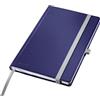 Leitz Notebook Leitz Style A5 a quadretti, copertina rigida, 160 pagine, 80 fogli, carta certificata FSC da 100 g/m², fascia elastica e segnalibro, per ufficio e casa, blu, 44861069