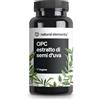 natural elements OPC estratto di semi d'uva - 90 capsule ad alto dosaggio - scorta per 3 mesi - OPC da uve francesi - vegano, elevata biodisponibilità - prodotto e testato in laboratorio in Germania