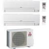 Mitsubishi Climatizzatore Condizionatore Mitsubishi Linea Smart R32 MSZ-HR Dual Split Inverter 9000 + 15000 BTU con U.E. MXZ-2HA50VF Classe A++/A+