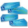 Decooo.be - Adesivi per posti Auto riservati a disabili, 4 Versioni Diverse con Scritta in Lingua Francese, Confezione da 20 (4 x 5 Adesivi)