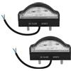 Yuanjoy 2 luci LED impermeabili per targa, 12 V, 24 V, per auto, rimorchi, moto, universale, per targa, certificazione ECE