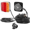 ETUKER 12/24v LED Kit Fanali Posteriori Rimorchio Magnetico con Spina 7poli,Kit Luci Rimorchio Led con Cavo 2.5/7.5m,Fanali Posteriore Rimorchio Magnetici