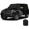 LIROPAU Telo Copriauto impermeabile, Telone per auto anti-UV Compatibile con Jeep | Wrangler CJ, YJ, TJ e JK, 210D Telo di Copertura per Auto Telo di Copertura per Auto Polvere Neve Sole (2 Attraverso)