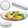 KADAX Piatti in vetro da 30 cm, set da 2 pezzi, piatti rotondi in vetro trasparente, grandi piatti da portata in vetro, ideali come piatto da dolce, piatto da dessert o piattino