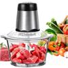 DE ROSA SHOP Tritatutto da Cucina Elettrico 500W - Frullatore con 4 Lame in Acciaio Inox, Robot da Cucina Multifunzione con Contenitore in Vetro 3L, Tritacarne e Verdure, Doppia Velocità