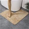 MOTTK Tappetino da bagno a forma di L, tappetino doccia angolare assorbente antiscivolo, morbido lavaggio in lavatrice, tappeto da toilette curvo per camera da letto, cucina (beige)
