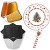 NAMAI - Set di Stampo Pandoro + Piatto Panettone Natalizio con Paletta - Alluminio - Adatti in Lavastoviglie - Stampo Pandoro 1 Kg - Piatto Panettone - Made In Italy (pandoro + piatto pandoro)