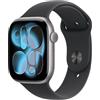 Apple Watch Series 11 GPS, Cassa 46 mm in alluminio grigio siderale con Cinturino Sport nero - S/M