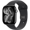 Apple Watch Series 11 GPS, Cassa 46 mm in alluminio Jet Black con Cinturino Sport nero - S/M