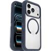 OtterBox Defender Series Pro XT Clear MagSafe cover per iPhone 17 Pro, resistente a shock e cadute, cover ultra robusta, testata 7x vs le norme anti caduta MIL-STD 810G, Trasparente/Blu
