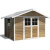 Grosfillex Casetta da giardino in pvc grosfillex sherwood deco 7 effetto legno 370x298x250 cm - cod. 22907681