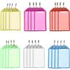 MIETONG 24 Pezzi Targhette Portachiavi - Portachiavi Etichetta in Plastica Etichette Chiavi con Etichetta Scrivibile in 6 Colori per Chiavi, Animali Domestici, Bagagli