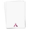 younikat Set carta da lettere Love Birds I 50 fogli di carta a motivi in A4 I rosa bianco I San Valentino Amore Invito Matrimonio senza busta I dv019