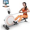 Superun Vogatore per Casa, Vogatore Magnetico con 32 Livelli di Resistenza, APP Controllo Vogatore Professionale per Casa con LCD Display