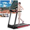Superun Tapis Roulant Pieghevole per la Casa, Tapirulan Raceable Adatto per Attrezzature High-Tech,MAX 158 KG Treadmill Inclinato con APP Control, Elettrico con Corsi di Formazione