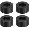 PATIKIL Distanziale Alluminio M10 4pz Distanziali Metallici Alluminio 10,5 Mm ID x 20 Mm OD x 10 Mm L Distanziatore Alluminio a Vite Rotonda per Viti 2/5 o M10 Nero