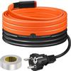 BDDFOTO Nastro Scaldante BDDFOTO 25 W/m, Protezione Antigelo Per Tubi di Acqua Potabile, Autorregolante ed Efficiente, 3 m