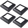 UFURMATE Copertura per Base Palo, 4 Pezzi 8,9x8,9cm Piastre di Copertura Base Palo in Plastica Decorative Divise Copertura Gonna Palo Copertura Base Ringhiera Quadrata per Corrimano Scale Recinzione