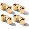 VOBOR 4 Pezzi 180°Cerniere a Scomparsa in Ottone, Cerniere Invisibili per Porte Scatola di Gioielli Fatti a Mano DIY (14mm)