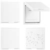 Hundredweat 4 Pezzi Prese Muro Copertura Impermeabile Tipo 86 Copri Presa Elettrica Bianca, 10x11.3x2 cm, Per Interruttore Elettrico a Tenuta Stagna, Bagno, Casa, Esterno