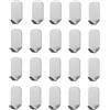 HASLED 20 Ganci Adesivi Forti per Muro - Acciaio Inox 304 Senza Foratura - Per Bagno, Cucina, Camera - Supporto fino a 3kg - Adesivo Resistente per Superfici Lisce