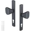 KOTARBAU® Maniglia per porta 92 mm Cilindro di profilo Girello in alluminio Garnitura per maniglia Punta porta Maniglia per porta Maniglia per porta Beschlag Piastra per maniglia Antracite Porta