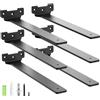 Yeabett - Set di 6 supporti per mensole da 30 cm, in metallo con viti, portata 70 kg, colore: Nero
