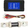 Fafeicy Monitor Batteria con Display LCD e Shunt Integrato 200A per Tensione 0-200V Corrente Continua