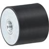 QUARKZMAN 40 x 35mm M10 Filettatura Femmina Supporti in Gomma, Isolatori di Vibrazioni, Sostituiscono Cuscinetti Antivibranti Blocco di Base Piatto e Silenzioso