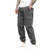 shownicer Pantaloni Cargo Uomo Estivi Jogging Pantaloni Casual Elastico Pantalone con 5 Tasche A Grigio L