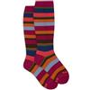Gallo Calze lunghe bambino cotone fucsia righe multicolor