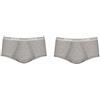 Sloggi 2 Slip Aderenti Basic Maxi con Apertura Taglia XXL Grigio