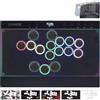 Sehawei Haute42 C16 Leverless Arcade Controller - Magnetic Detachable Panel per DIY Art, RGB Button Rims, Tournament Lock Switch - Compatibile con Switch 2/Switch/PC/PS3/PS4/Steam