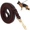 Nisone Guinzaglio per Cani Intrecciato in Cuoio Vero Corda Regolabile di Addestramento per Cane Grande o Medio (200cm)